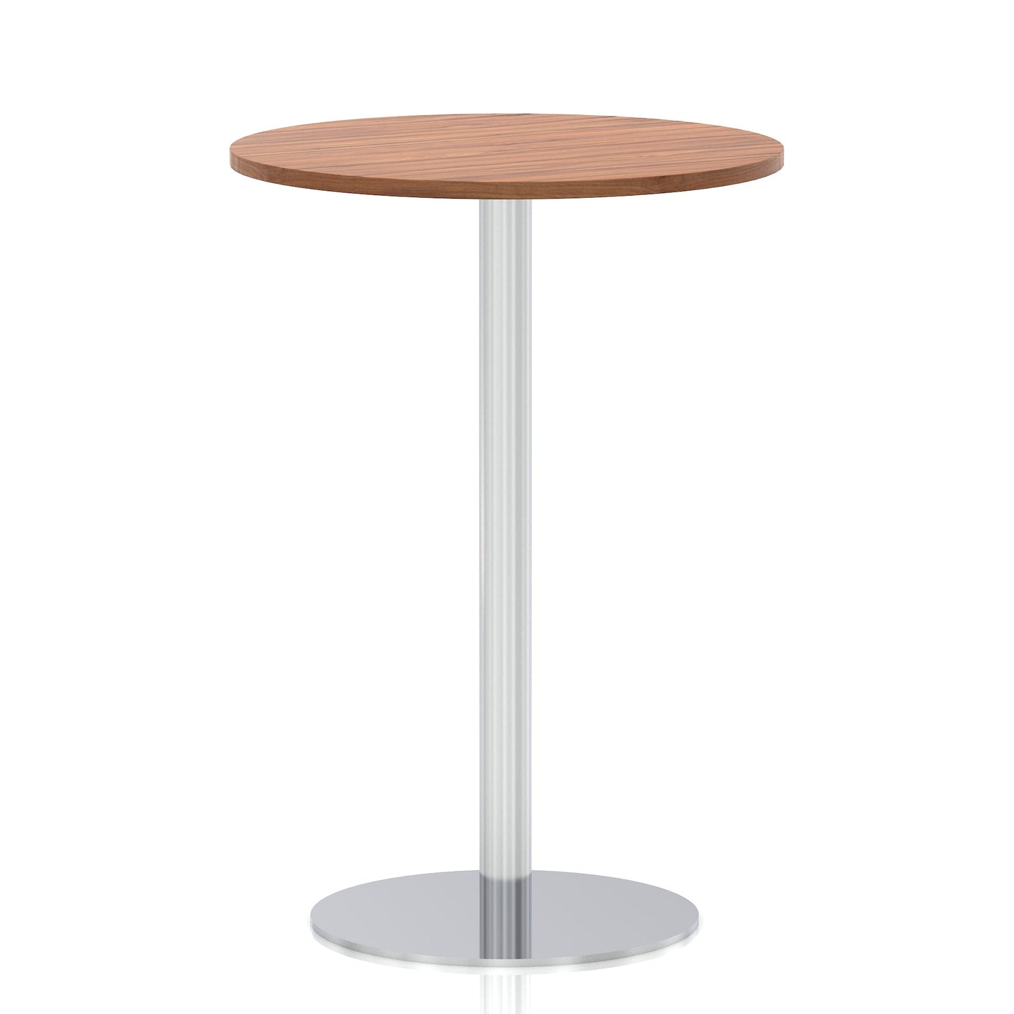 Italia Round Poseur Table Silver Leg