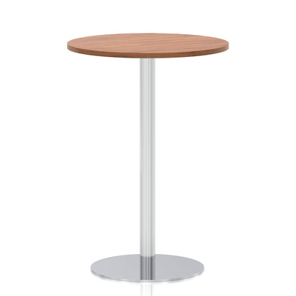 Italia Round Poseur Table Silver Leg