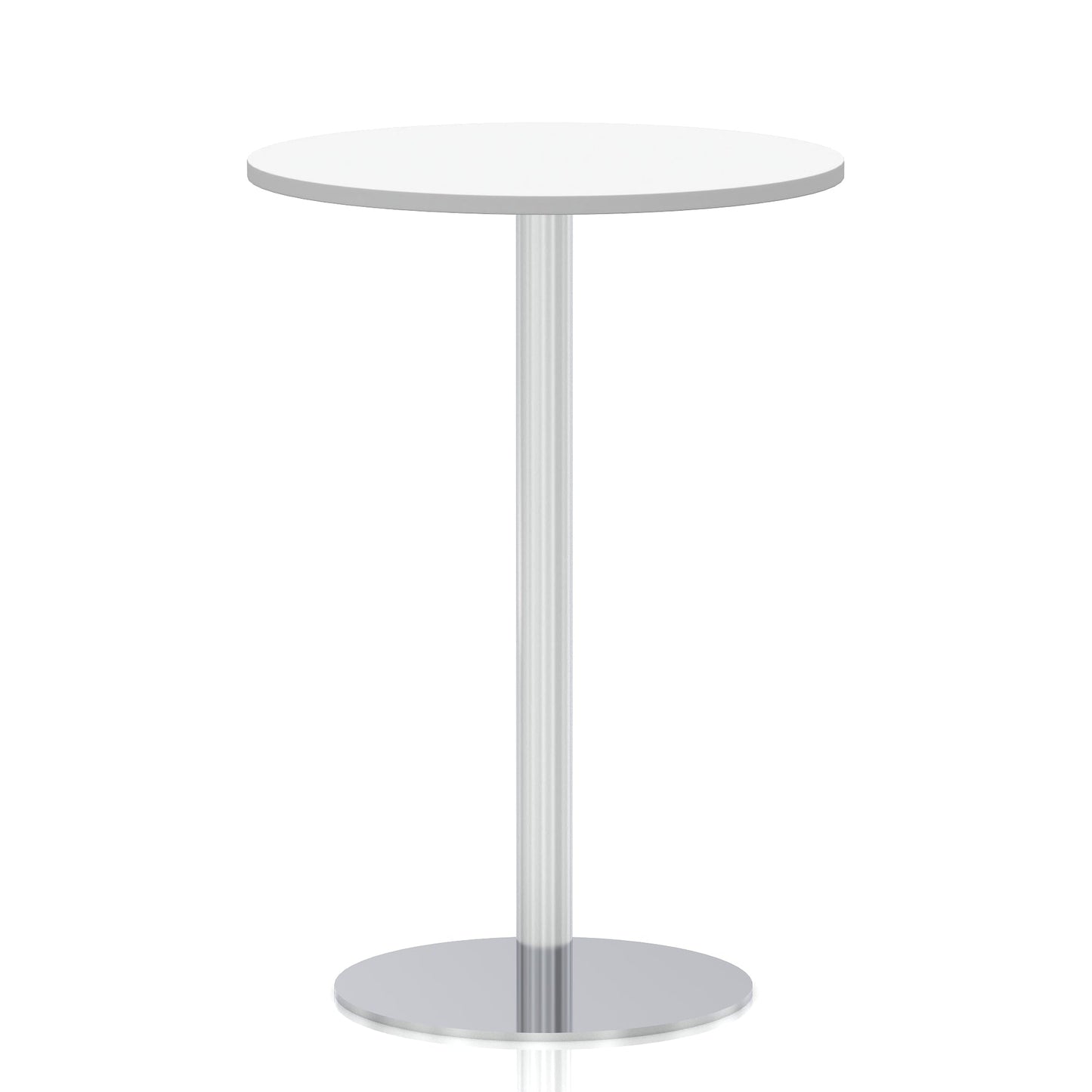 Italia Round Poseur Table Silver Leg
