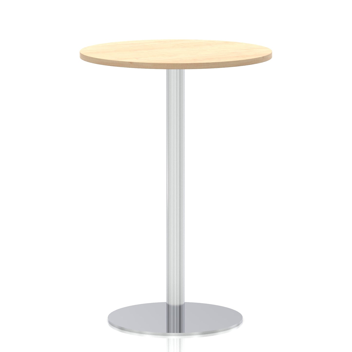 Italia Round Poseur Table Silver Leg
