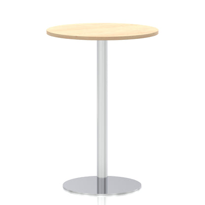 Italia Round Poseur Table Silver Leg