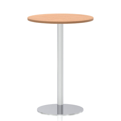 Italia Round Poseur Table Silver Leg
