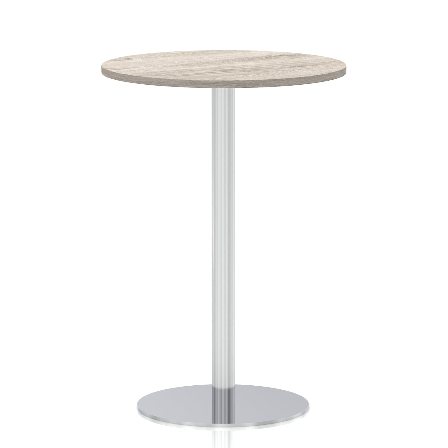Italia Round Poseur Table Silver Leg