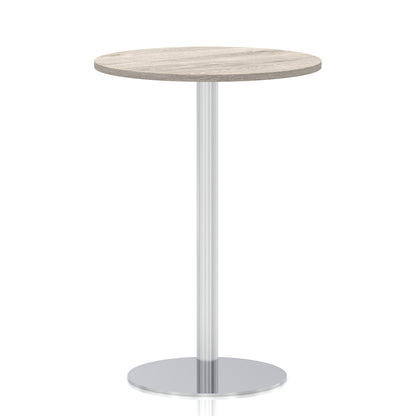 Italia Round Poseur Table Silver Leg