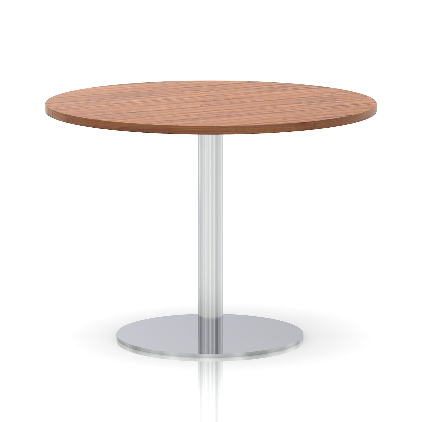 Italia Round Poseur Table Silver Leg