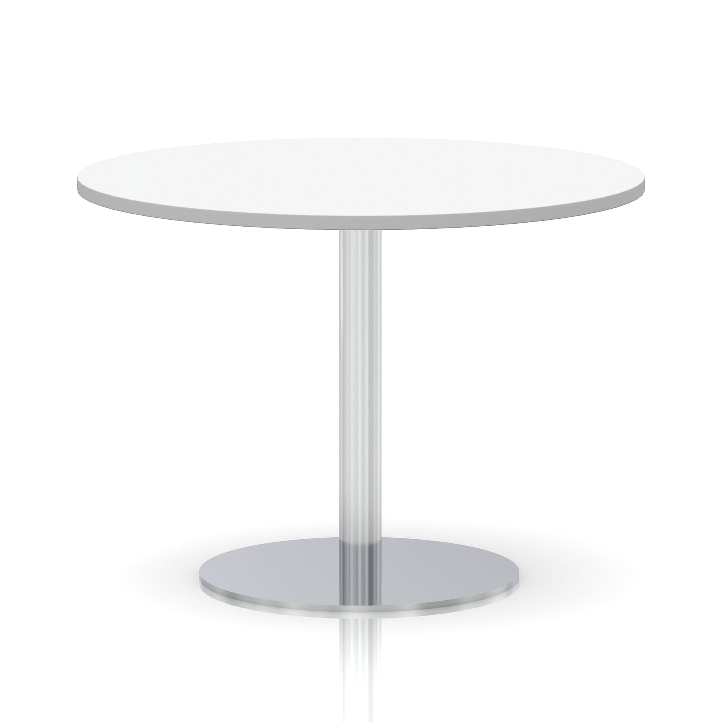 Italia Round Poseur Table Silver Leg