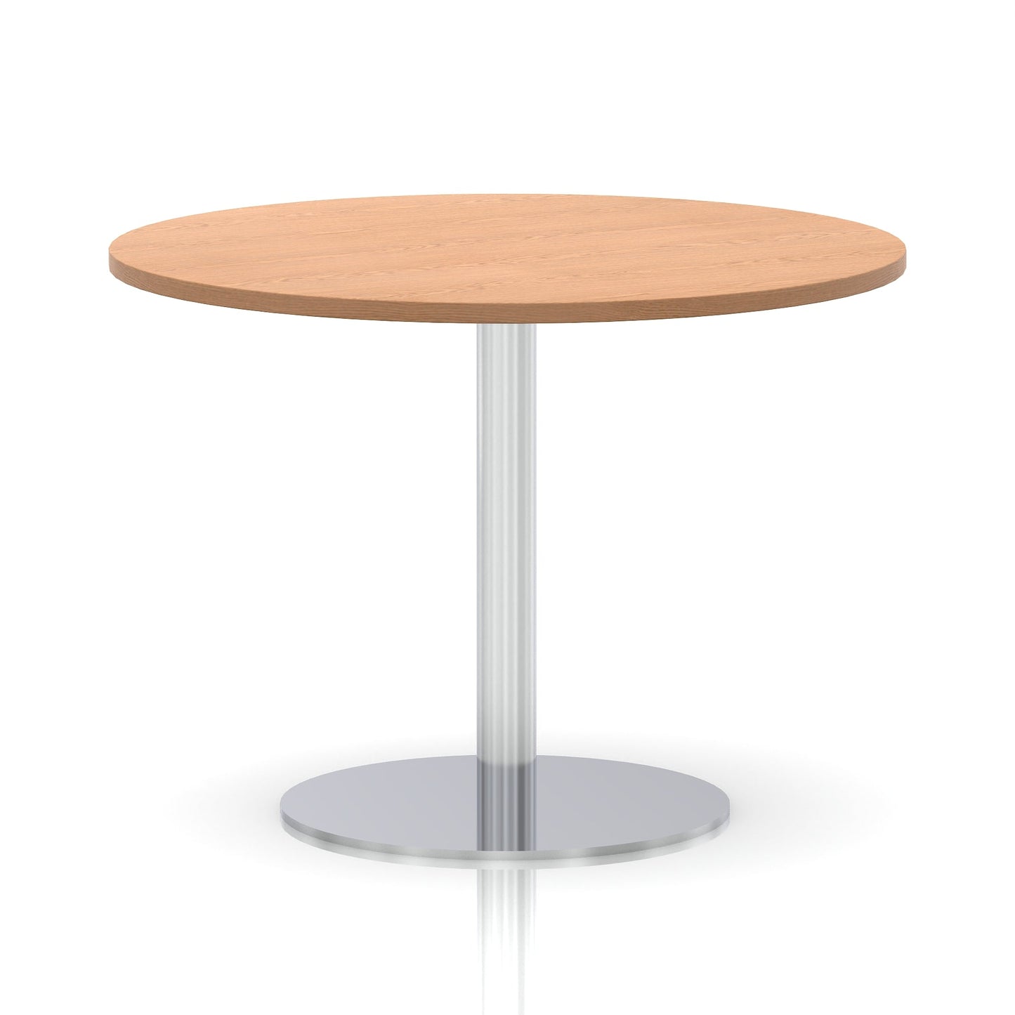 Italia Round Poseur Table Silver Leg