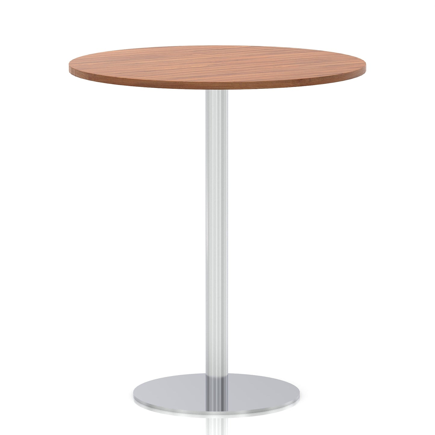 Italia Round Poseur Table Silver Leg