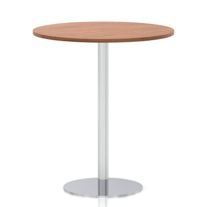 Italia Round Poseur Table Silver Leg