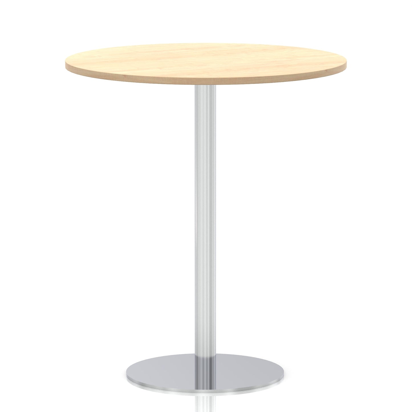 Italia Round Poseur Table Silver Leg
