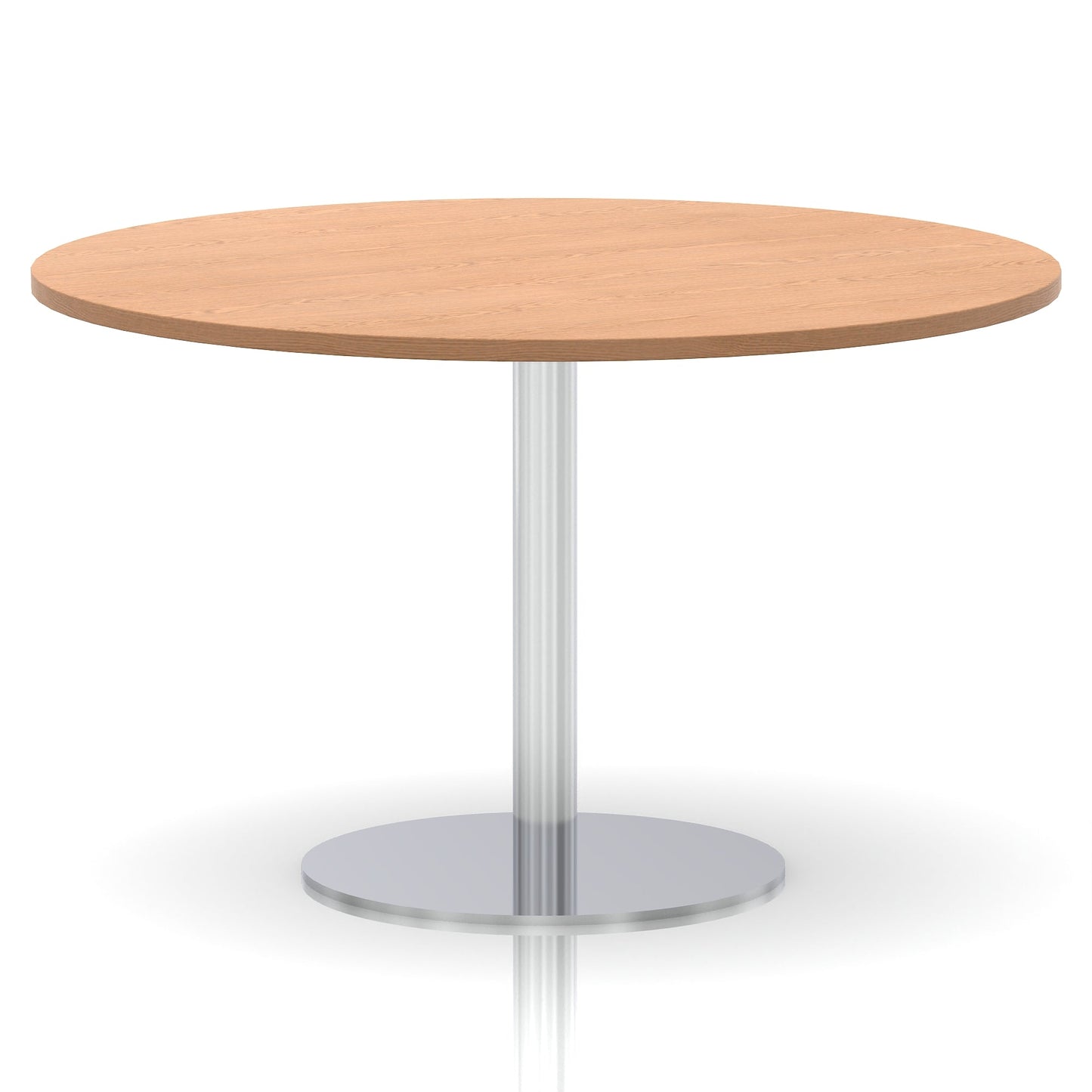 Italia Round Poseur Table Silver Leg