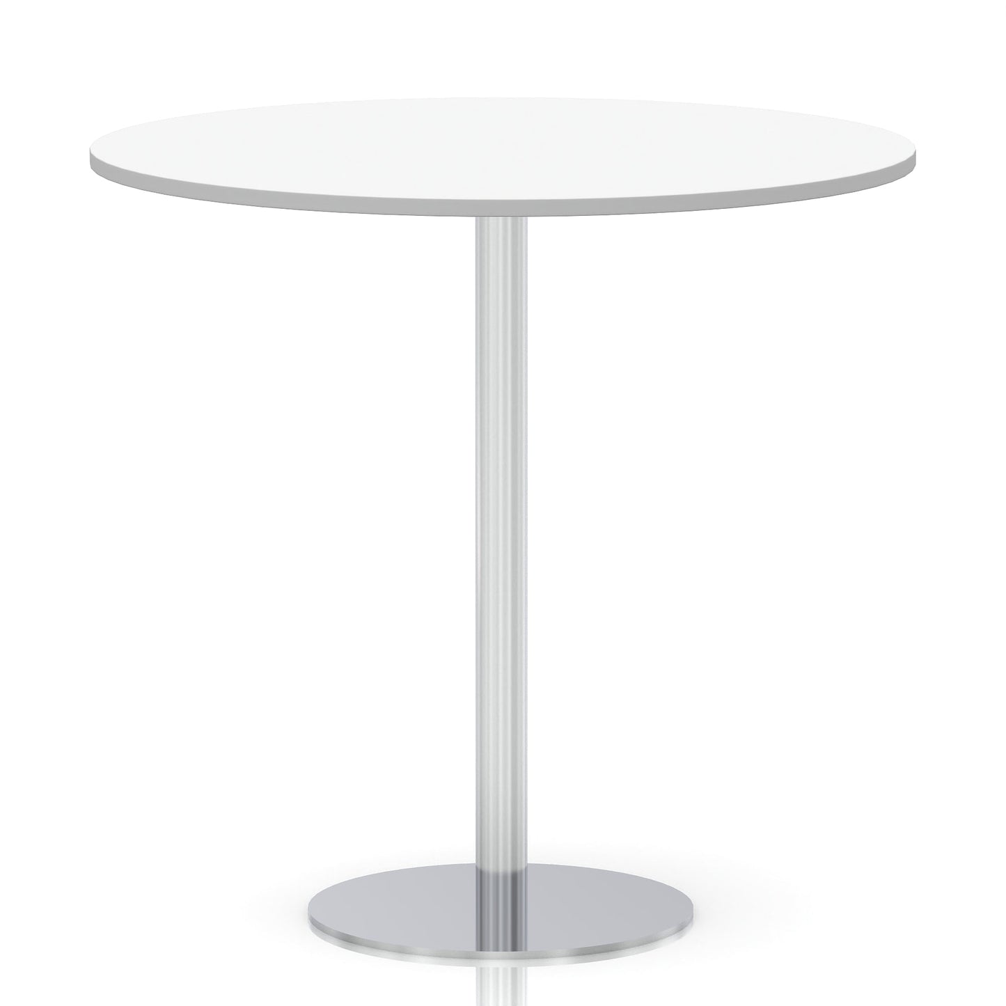Italia Round Poseur Table Silver Leg