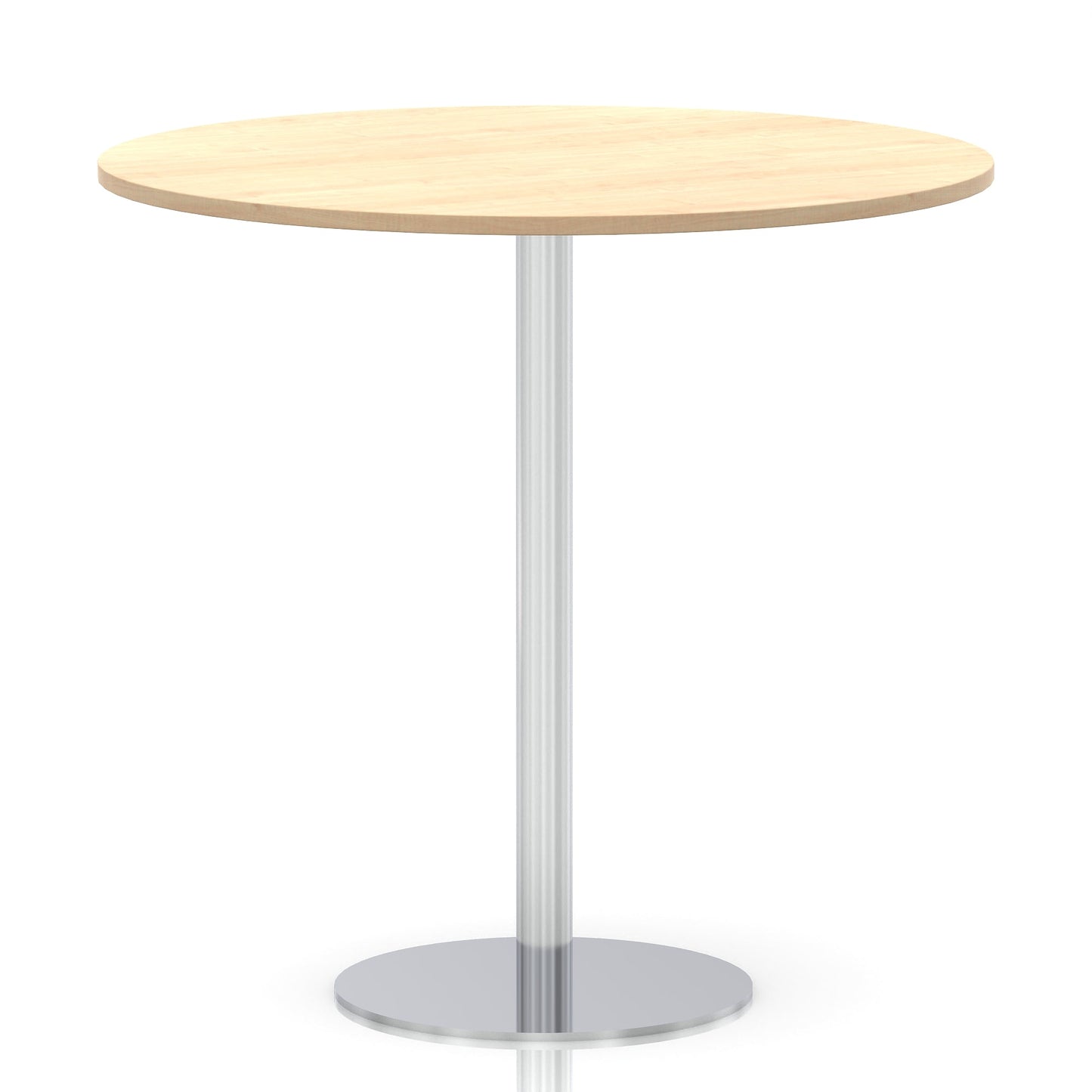 Italia Round Poseur Table Silver Leg