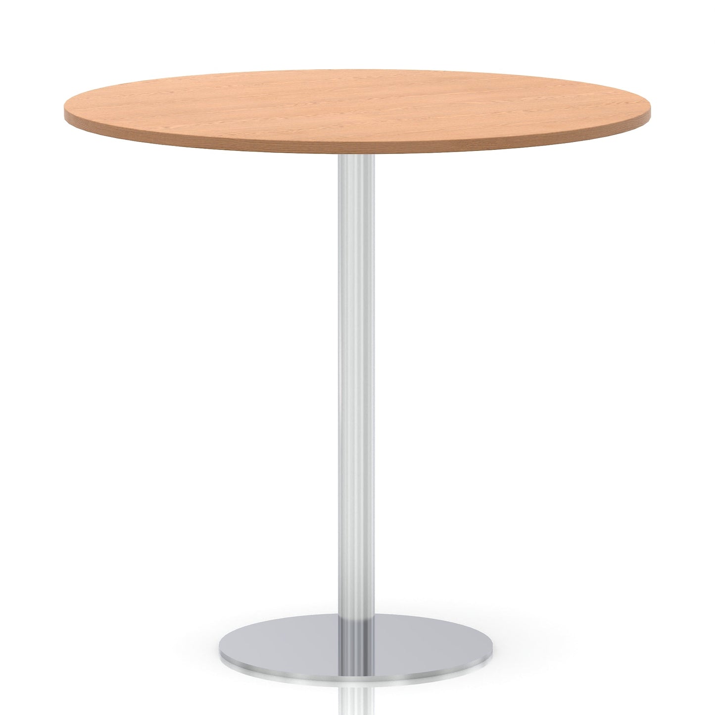 Italia Round Poseur Table Silver Leg