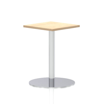 Italia Square Poseur Table Silver Leg