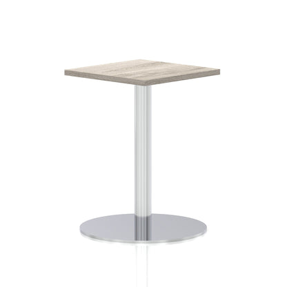 Italia Square Poseur Table Silver Leg
