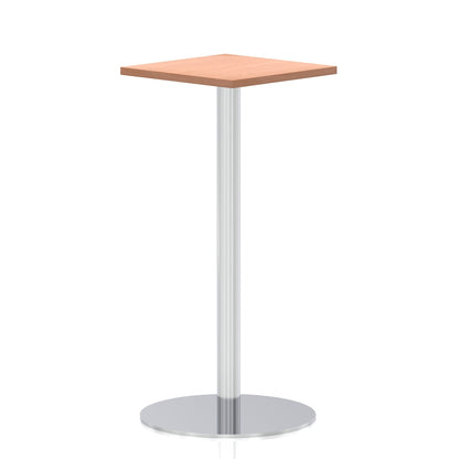 Italia Square Poseur Table Silver Leg