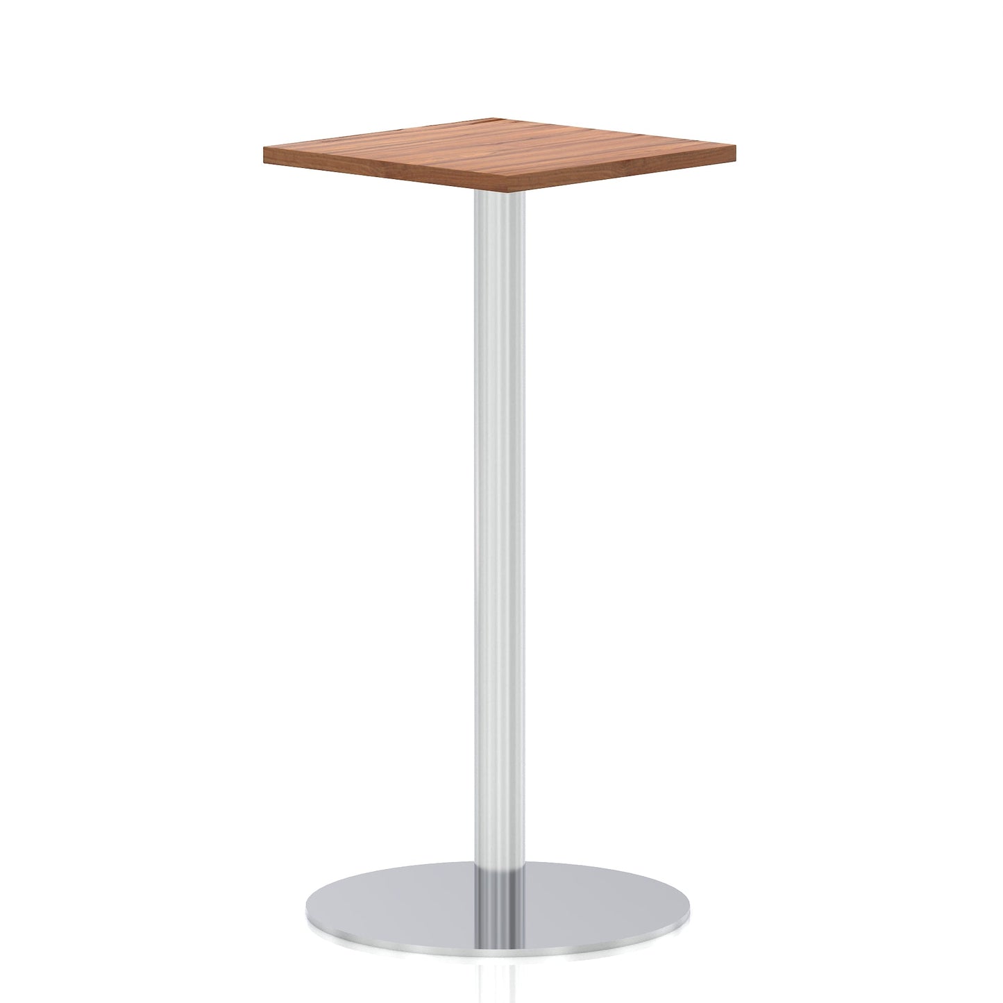 Italia Square Poseur Table Silver Leg