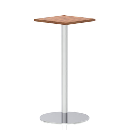 Italia Square Poseur Table Silver Leg
