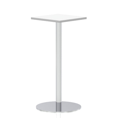 Italia Square Poseur Table Silver Leg