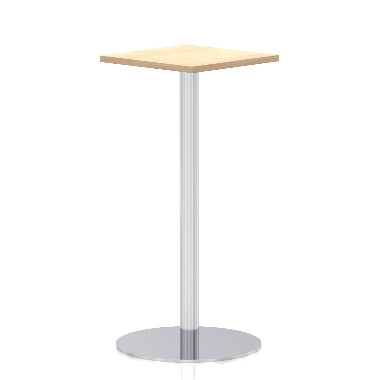 Italia Square Poseur Table Silver Leg