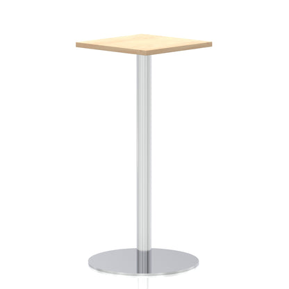 Italia Square Poseur Table Silver Leg