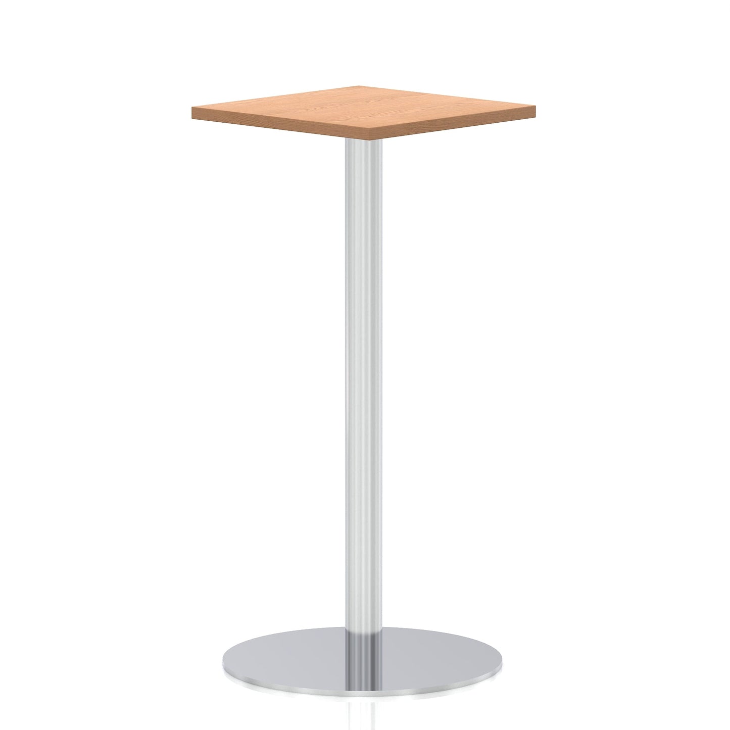 Italia Square Poseur Table Silver Leg