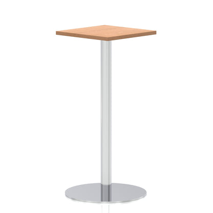 Italia Square Poseur Table Silver Leg