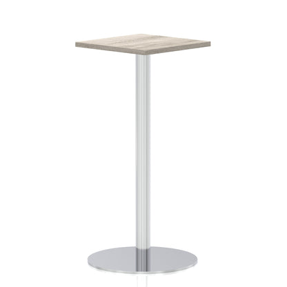 Italia Square Poseur Table Silver Leg