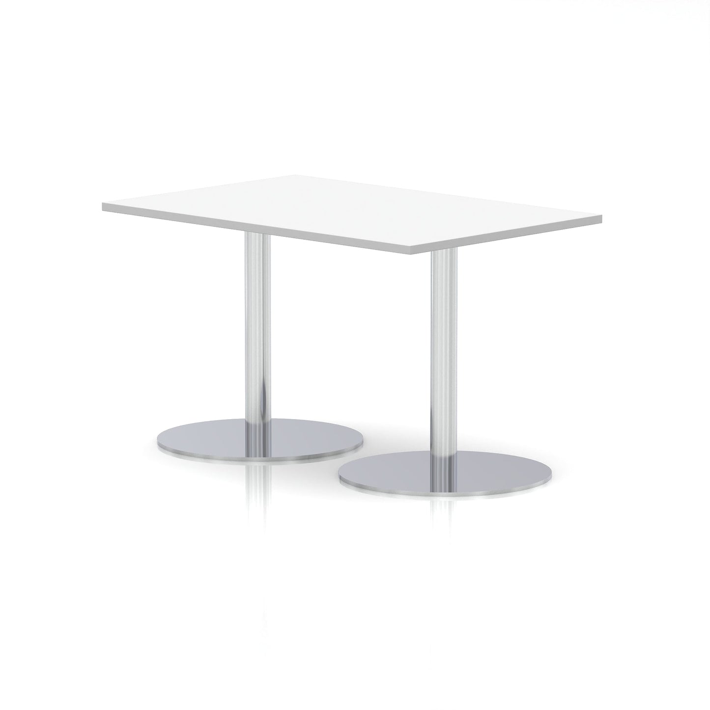 Italia Rectangular Poseur Table Silver Leg