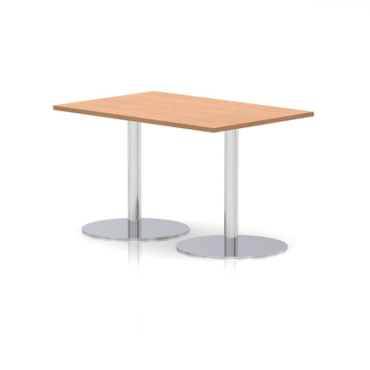 Italia Rectangular Poseur Table Silver Leg