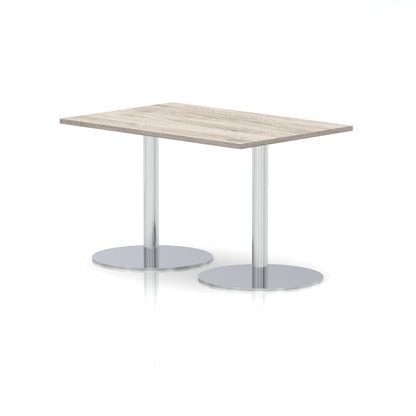 Italia Rectangular Poseur Table Silver Leg