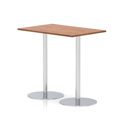 Italia Rectangular Poseur Table Silver Leg