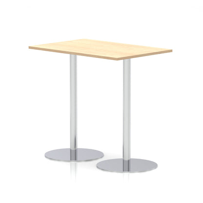 Italia Rectangular Poseur Table Silver Leg