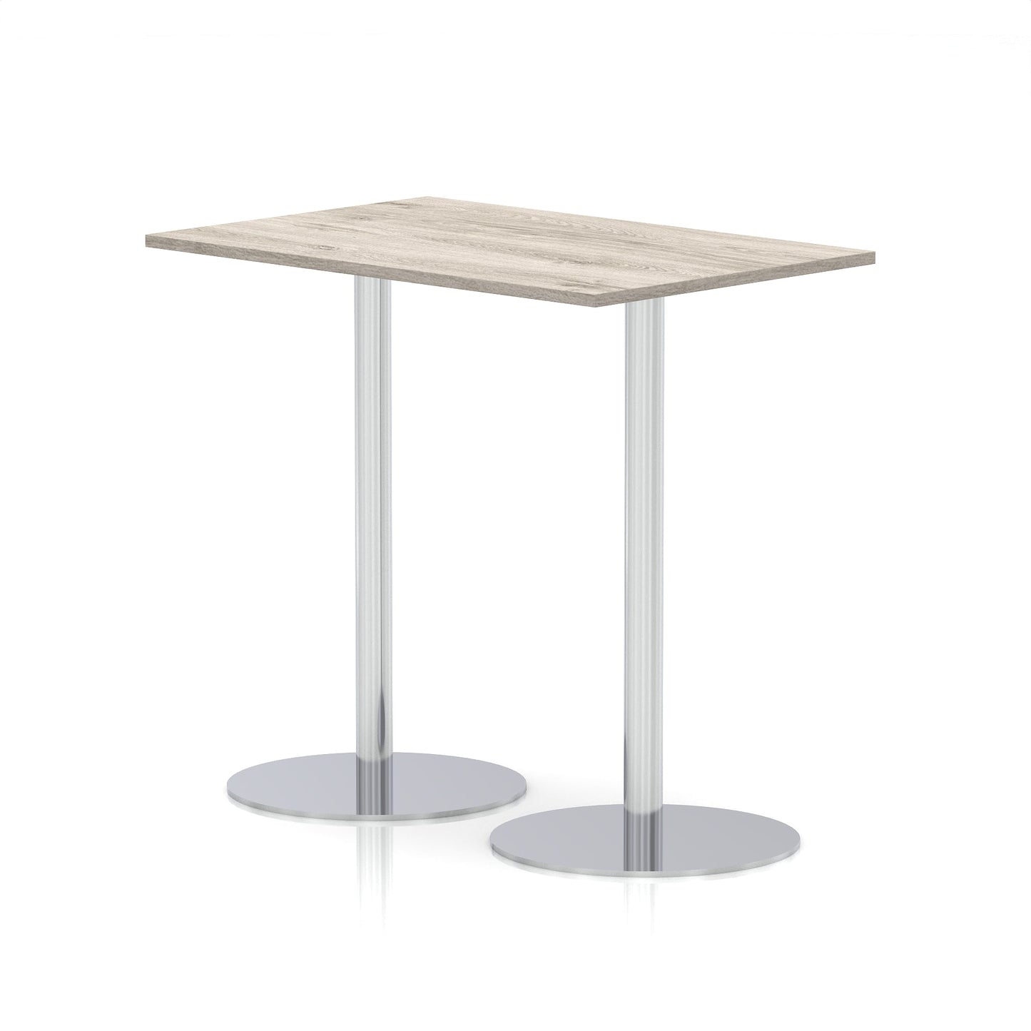 Italia Rectangular Poseur Table Silver Leg