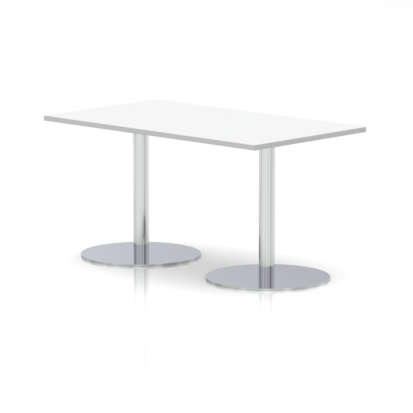 Italia Rectangular Poseur Table Silver Leg