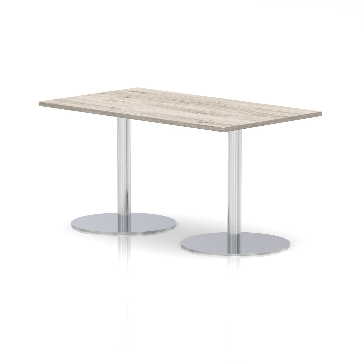 Italia Rectangular Poseur Table Silver Leg