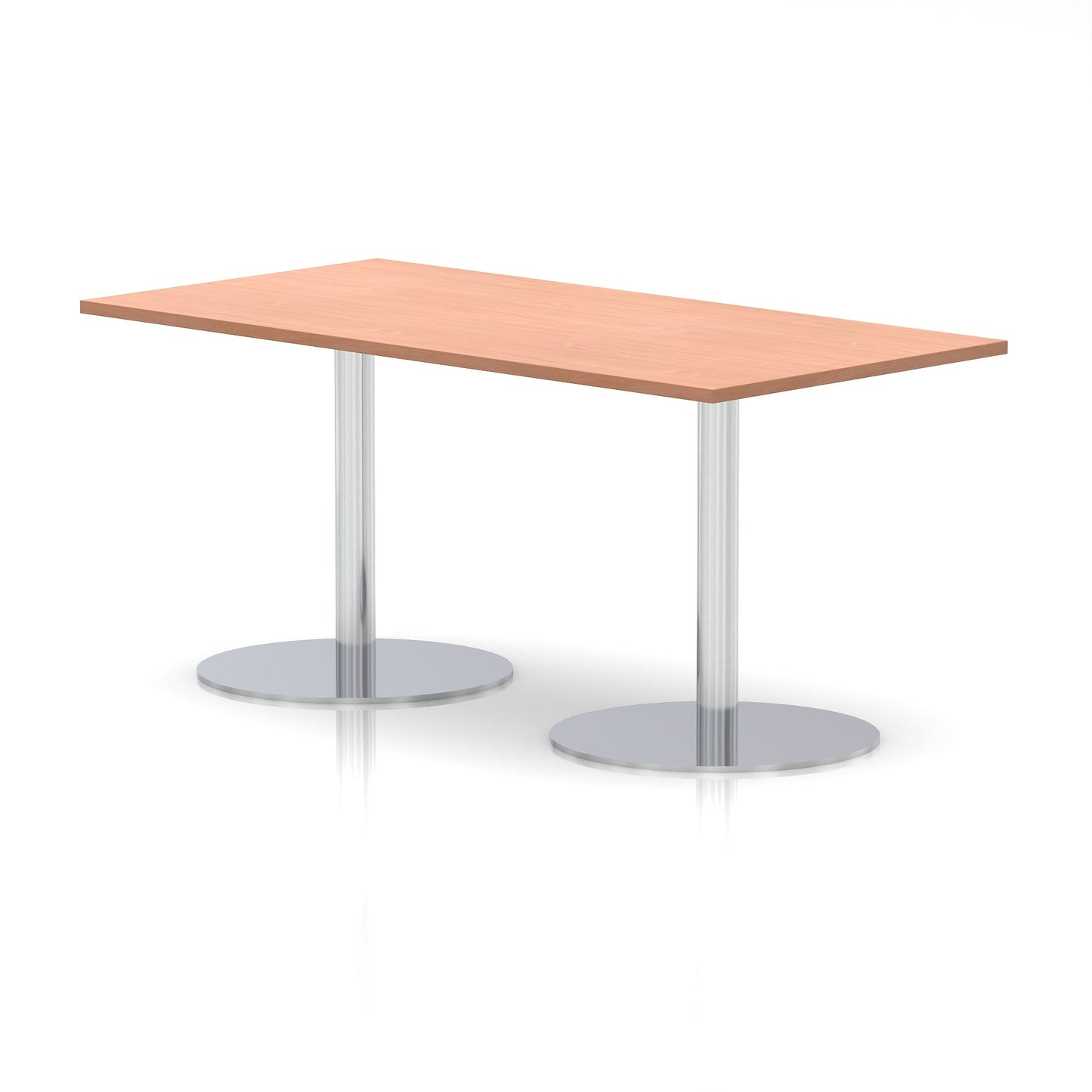 Italia Rectangular Poseur Table Silver Leg