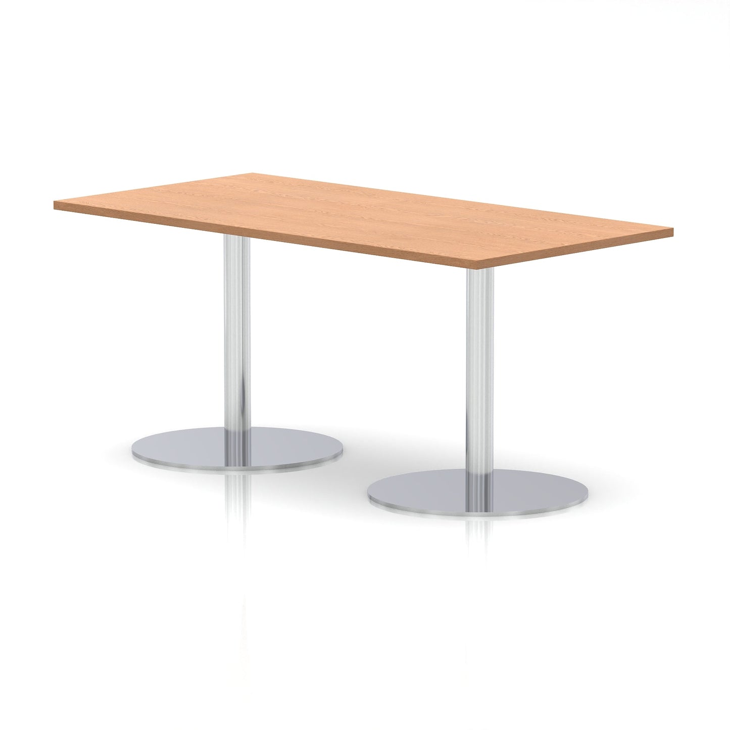 Italia Rectangular Poseur Table Silver Leg