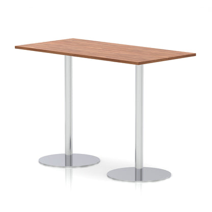 Italia Rectangular Poseur Table Silver Leg