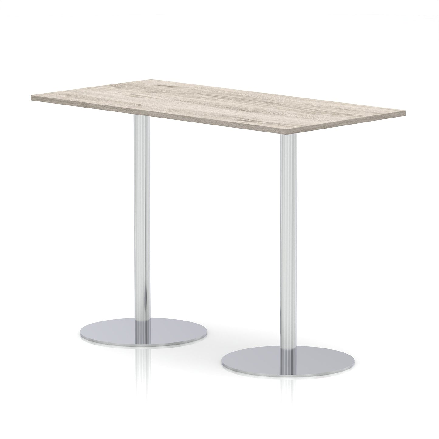 Italia Rectangular Poseur Table Silver Leg