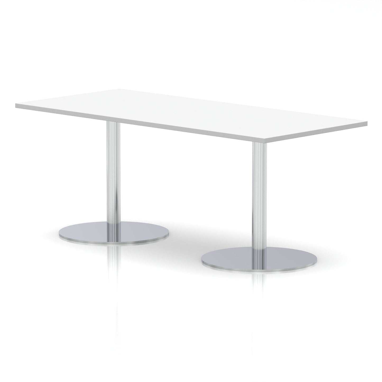Italia Rectangular Poseur Table Silver Leg