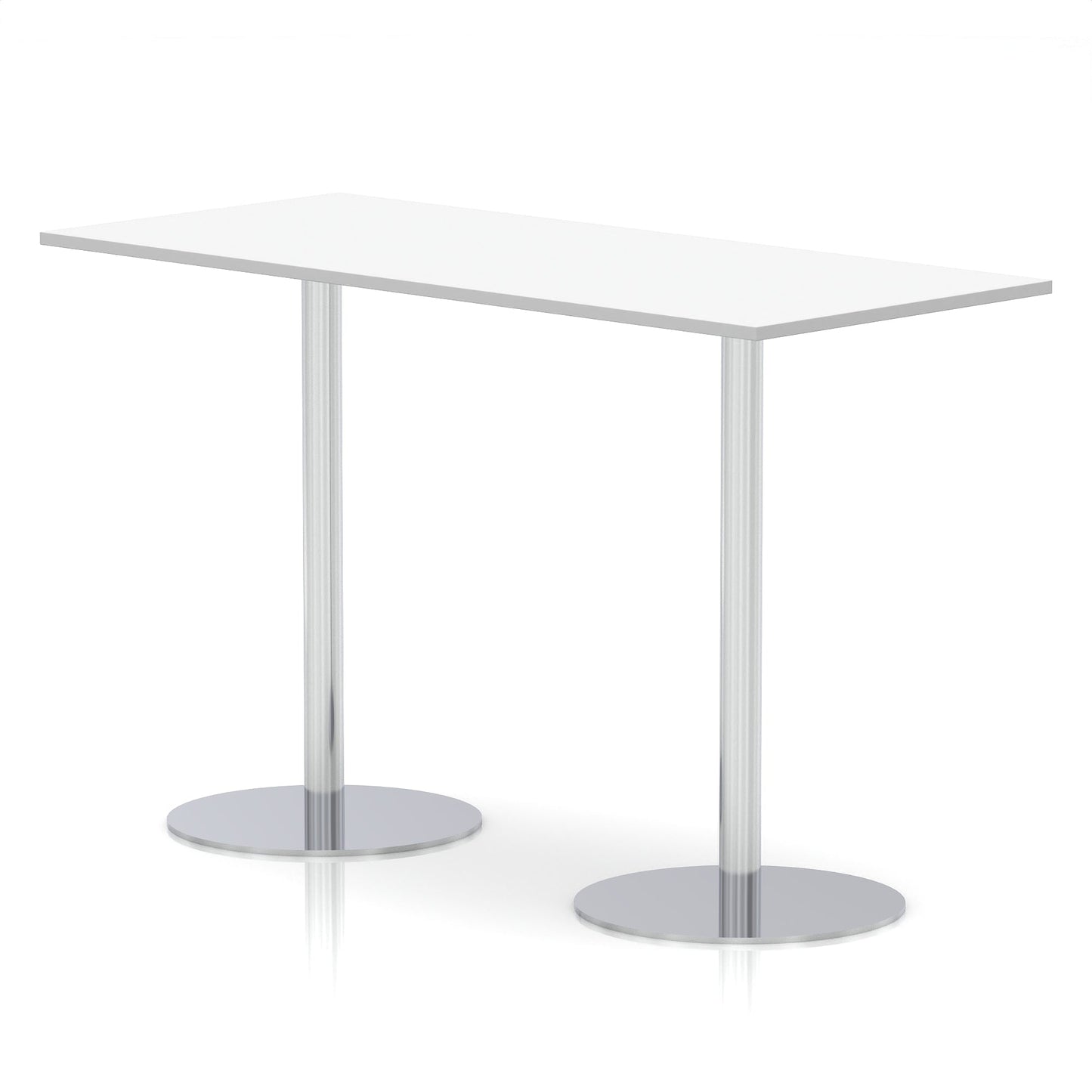 Italia Rectangular Poseur Table Silver Leg