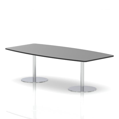 Italia High Gloss Boardroom Table Silver Leg