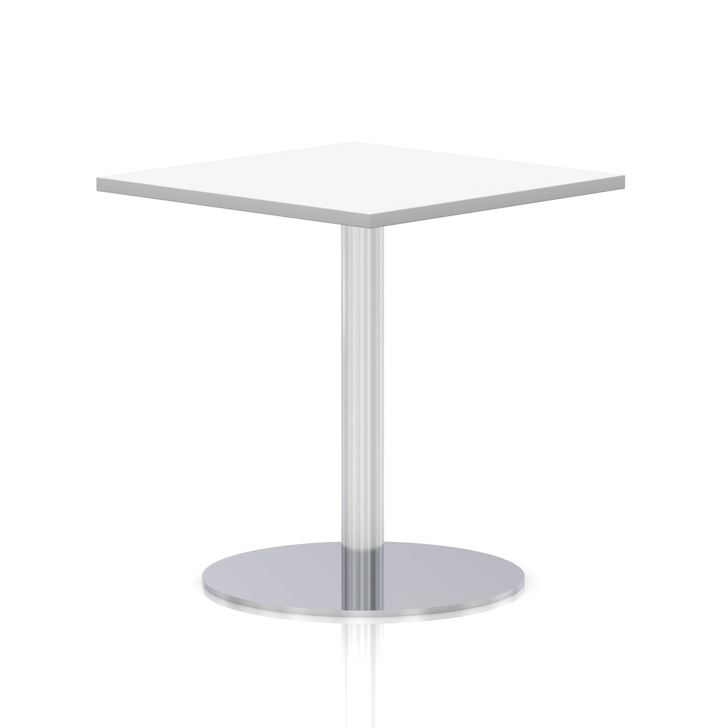 Italia Square Poseur Table Silver Leg