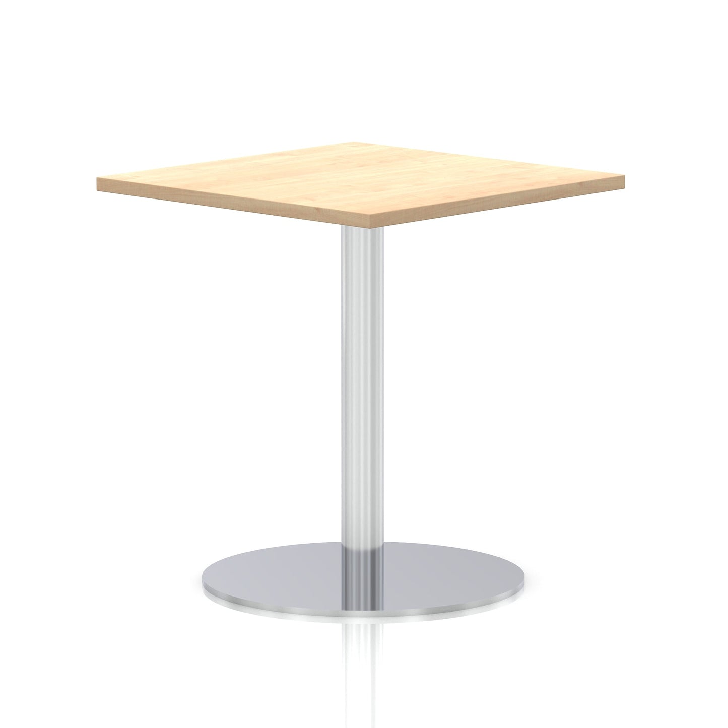 Italia Square Poseur Table Silver Leg
