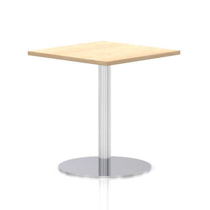 Italia Square Poseur Table Silver Leg