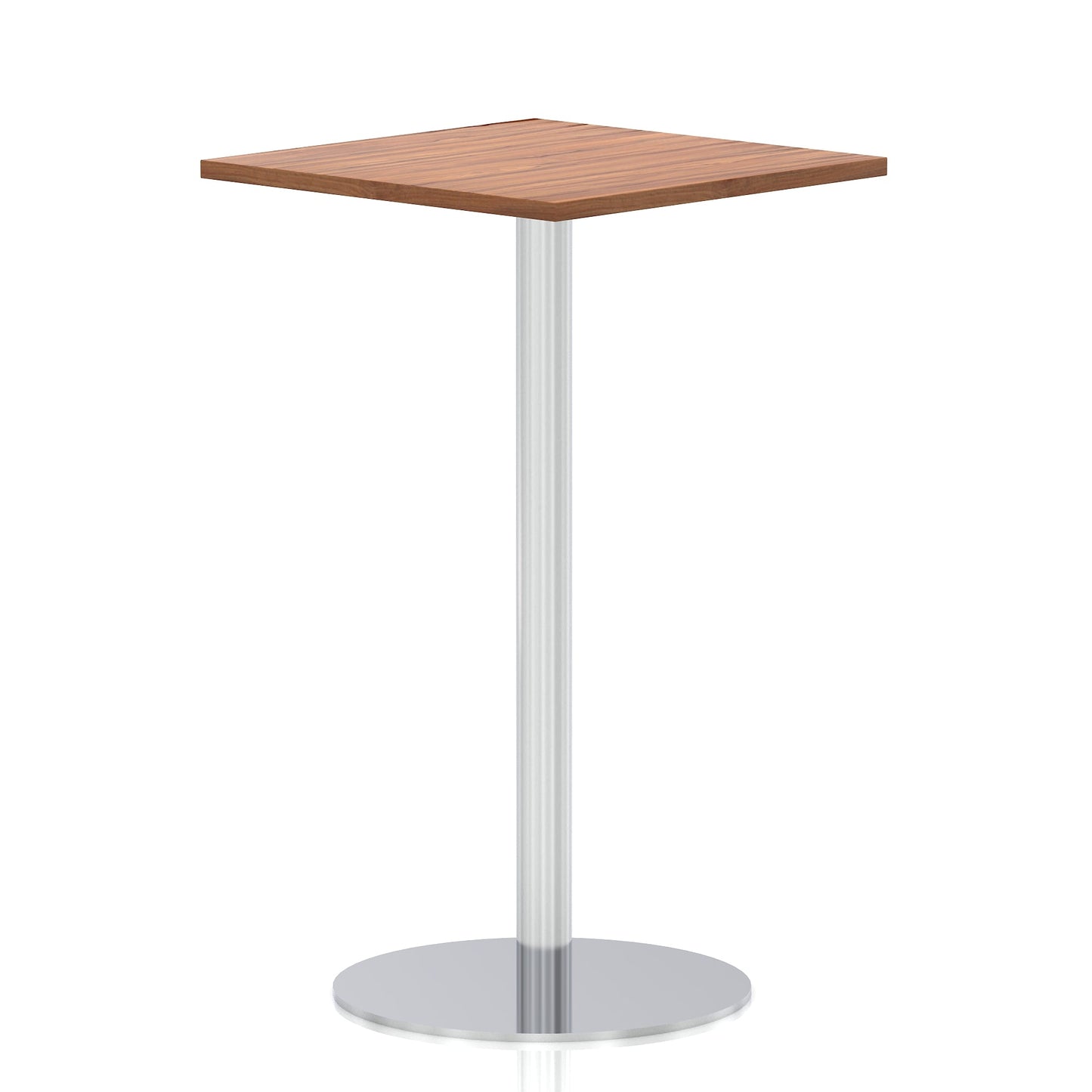 Italia Square Poseur Table Silver Leg