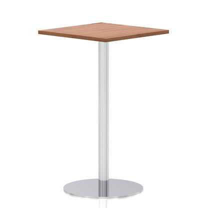 Italia Square Poseur Table Silver Leg