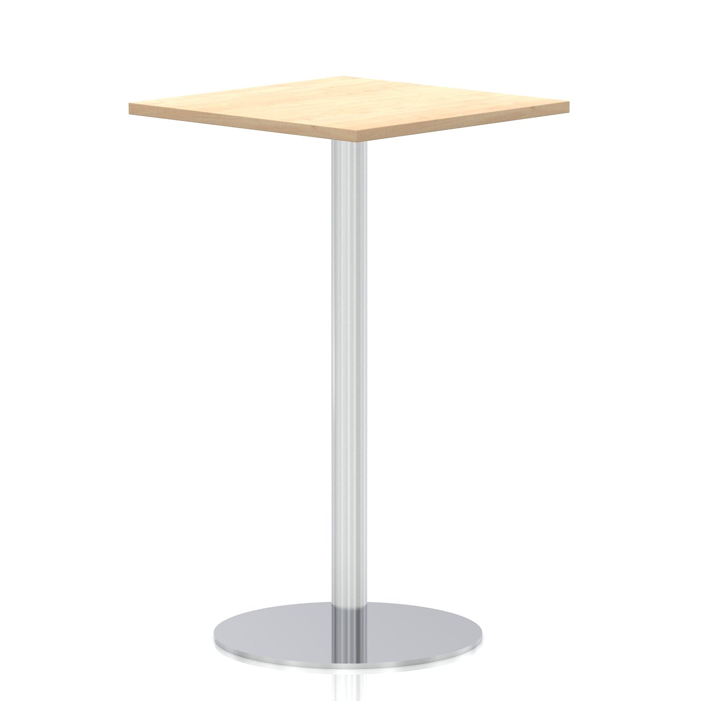 Italia Square Poseur Table Silver Leg